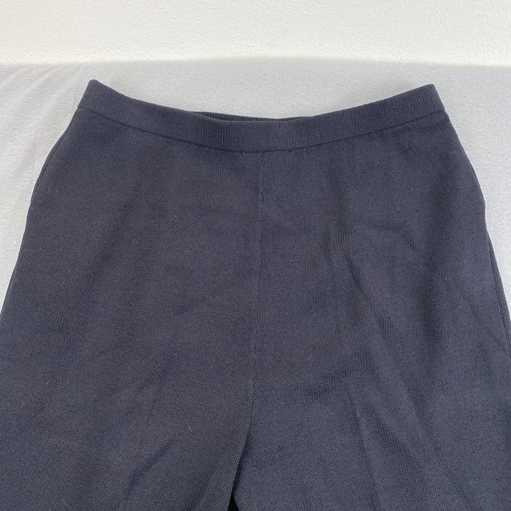 ST. John Basics Knit Cardigan Pants Set Black Womens 14 full zip - Picture 9 of 16